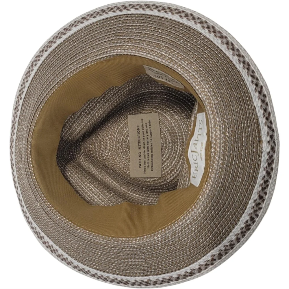 ERIC JAVITS l Squishee Woven Fedora Hat Sun UV UPF 50+ One Size - Picture 3 of 13